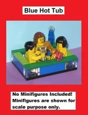 Bathroom Hot Tub Wine Drink Bottle Champagne Kiddie Pool - MADE OF LEGO BRICKS