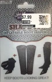 NIB Just Solutions Inflatable Boot Shapers Dp Wave Storage Travel Tall Care Shoe