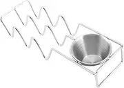 Ciieeo Stainless Steel Taco Holder with Salad Cup Metal Burritos and More Compact Design for for Home Hotel Use