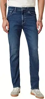[Mavi] Men's Zach Regular Rise Straight Leg Jeans, Dark Blue, 36W x 32L