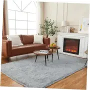 Area Rugs for Living Room, Fluffy Light Grey 5x7 Clearance Bedroom Rug, Large