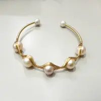 在飛比找momo購物網優惠-【Hanami】天然珍珠手工編織手環