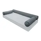 SLIPCOVER ONLY Contrast Twin Style V6 Velvet Indoor Daybed Bolster Cushion AD347