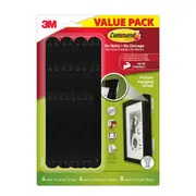 16 Pack 3M Command Picture Hanging Strips Value Pack - Black