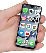 Mini 4G Smartphone Unlocked, 4.3 Inch Full Screen Dual Sim Quad Core Mini Phone Premium Child Phone Small Smartphone Student Pocket Cellphone, 2+16GB (Metallic Black)