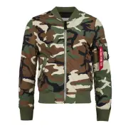 ALPHA INDUSTRIES - Mens L-2B Dragonfly Blood Chit Flight Bomber Jacket - Camo
