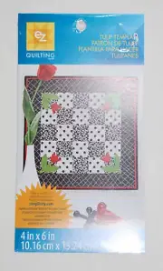 New EZ Quilting 4 in x 6 in Plastic Reusable Tulip Flower Appliqué Template