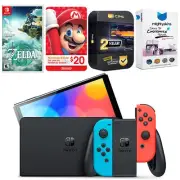 Nintendo Switch Red/Blue OLED + Zelda Tears of the Kingdom + $20 eShop Gift Card