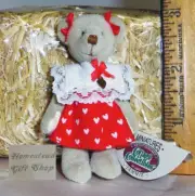 Tammie Ganz Cottage Collectibles mini 3" bear in dress with COA MWMT new 7203