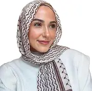 [ANKOMINA] Women Fashion Printed Chiffon Hijab Scarf Muslim Long Shawl Wraps Headscarf Turban