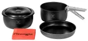 Trangia Tundra III Non-Stick Camping Set w/Saucepans, Lid, Handle, Cover Sack