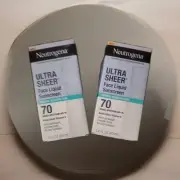 New!!-Neutrogena Face Liquid Sunscreen Mineral Sensitive Skin SPF70- 2PK!