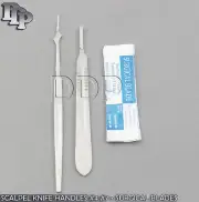 SCALPEL KNIFE HANDLES #4 #7 WITH 20 STERILE SURGICAL BLADES #15 #23