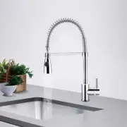 HEATGENE Sink Faucet Spring Kitchen Faucets with Single Handle Pull Down Sprayer