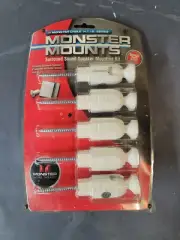 Monster Mounts® Home Theatre Surround Sound Speaker Mounting Kit 120744-00 White