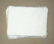 Handmade Paper - 20 sheets - 6"x8" - WHITE - Deckle Edge - Acid Free Natural