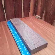 Claro Walnut 1.7" X 4.9" X 21.7" Wood Blank for Woodworking Projects