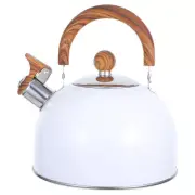 Modern White Tea Kettle Stovetop Kitchen Chirping Container Induction Cooker