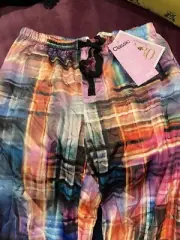 Peter Alexander Silky Lightweight PJ Pants Multicoloured Small New