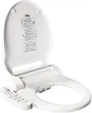 Electric Bidet Toilet Seat Cover, Smart Toilet Seat, Unlimited Warm Water, Vortex Wash, Electronic Heated, Warm Air Dryer, Bidet Seat, Rear and Front Wash, LED Light, White