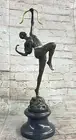 STUNNING ART DECO NOUVEAU BRONZE NUDE FEMALE STATUE DIANA THE HUNTRESS SCULPTURE