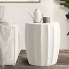 Oikiture Side Table End Stool Coffee Bedside Stand Stone Outdoor Indoor