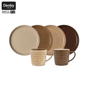 【DENBY】藝匠2色馬克杯組+4色早餐邊盤禮盒