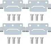 139301 Mounting Plates Bed Frame Brackets and 110789 Screws Replacement for IKEA Bed Frame Part (4 Mounting Plate and 12 Screws)