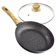 8 Inch Nonstick Frying Pan with Lid Non Stick Frying Pan with Non-Toxic Coati...