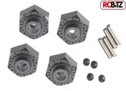 Axial 12mm Aluminum Hub Hex Wraith AX10 Wheel Mounting Adaptor BLACK 4pc AX30429