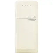 Smeg 524 Litre 50's Retro Style Top Mount L/H Fridge - Cream