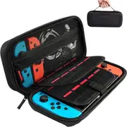 Protective Travel Carrying Case Pouch for Nintendo Switch &Accessories-Black