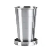 Folding Cup Sturdy Reusable Compact Foldable Metal Cup for Camping Hiking