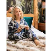 Indian Cotton Blue Monkey Print PJ Sets Women's Sleepwear Night Suit Bridal Sets