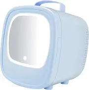 Mini Refrigerator Skincare Fridge 6L Small Portable Makeup Fridge Car Refrigerator for Food Skincare Cosmetic Drinks, Blue Car Home Use