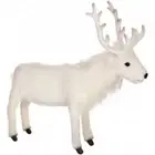 New Hansa Stuffed White Reindeer With Antlers