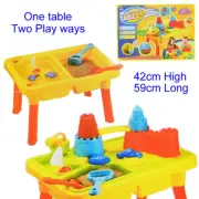 Kids Children Outdoor Beach Tools Multi-play Table Sandpit Pool Sea Garden Toys