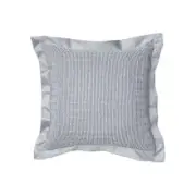 Rapee Morocco Quilted Flange Cushion Cover- Silver 43 x 43 cm