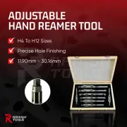 Adjustable Hand Reamers 9 Pcs Set A- I H4- H12 15/32" to 1 3/16" HSS USA