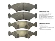 BRAKE PADS STAINLESS STEEL BACK UFP35 /DEXTER CALIPERS, SALTWATER TRAILER PARTS