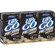 Up&Go Protein Energize Liquid Breakfast Iced Coffee 250mL x 3 pack
