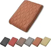 2025 Upgraded Universal Style Memory Cotton Car Armrest Box Pad, Leather Car Armrest Cushion Center Console Cover Pad, Non-slip and Waterproof Design, for Suvs, Trucks, Cars (SMALL,CAYENNE)