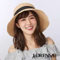 在飛比找森森購物網優惠-Lorensa蘿芮 拉菲亞草緞帶裝飾手工編織遮陽草帽