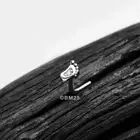 14 Karat White Gold Adorable Baby Foot Sparkle L-Shaped Nose Ring