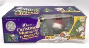 VTG GE 30 Light Indoor Christmas Mouse (5) & Trees (5) LED long Life 7.5 Ft Set