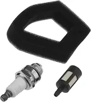Fuel Air Filter Foam Spark Plug Kit set of 3 Air Filter CMR5H Spark Plug Filter Sponge Kit Compatible with Honda GX35 String Trimmer Engine Replacement Accessories