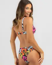 [Rip Curl] Rip Curl Women's Hibiscus Heat High Cut Cheeky Bikini Bottom Size Small S Multicolor
