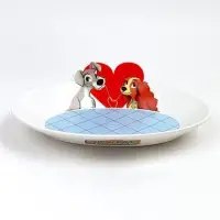 在飛比找蝦皮購物優惠-日本進口 小姐與流浪 造型陶瓷盤 點心盤 零食盤 迪士尼卡通