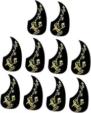 LOLIPPYY 10Pcs Acoustic Guitar Pickguard for Folk Guitars Protective Plate Board to Prevent Scratches and Wear Stylish