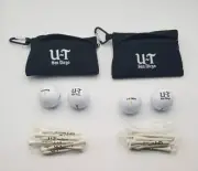 San Diego Union Tribune U-T Golf Balls and Matching Tee Sets with Zipper Pouches